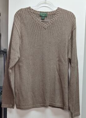 Eddie Bauer Mens 100% Cotton Sweater Sz L